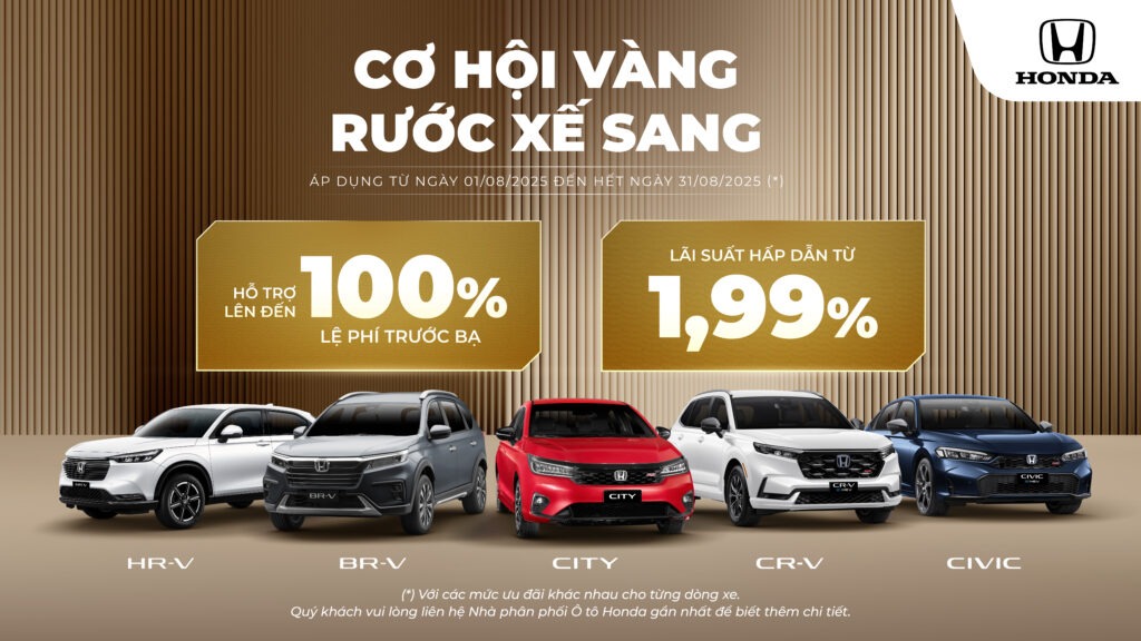 CƠ HỘI VANG - RƯỚC XẾ SANG - Giảm ngay 100% lệ phí trước bạ chỉ trong tháng 8