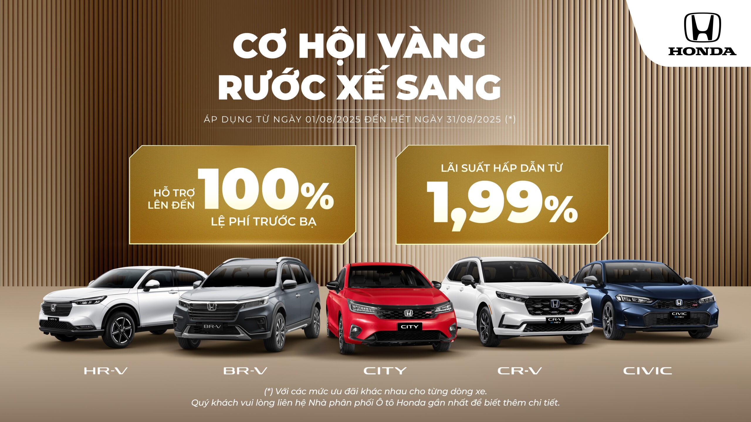 CƠ HỘI VANG - RƯỚC XẾ SANG - Giảm ngay 100% lệ phí trước bạ chỉ trong tháng 8
